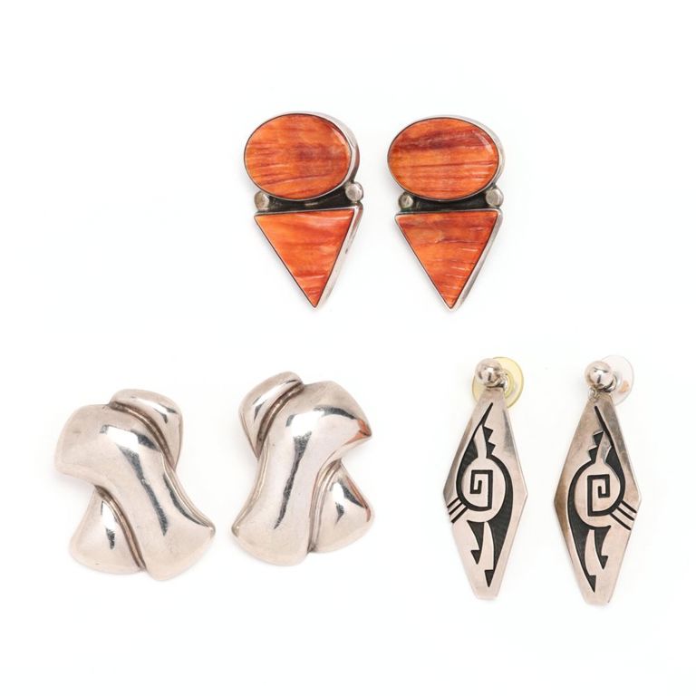 Southwestern and Mexican Sterling Silver Earrings