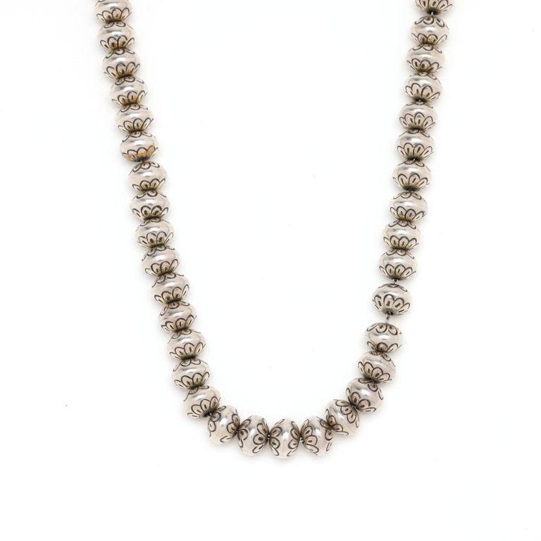Southwestern Silver Bead Necklace