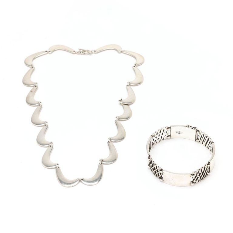 Sterling Silver Necklace and Bracelet