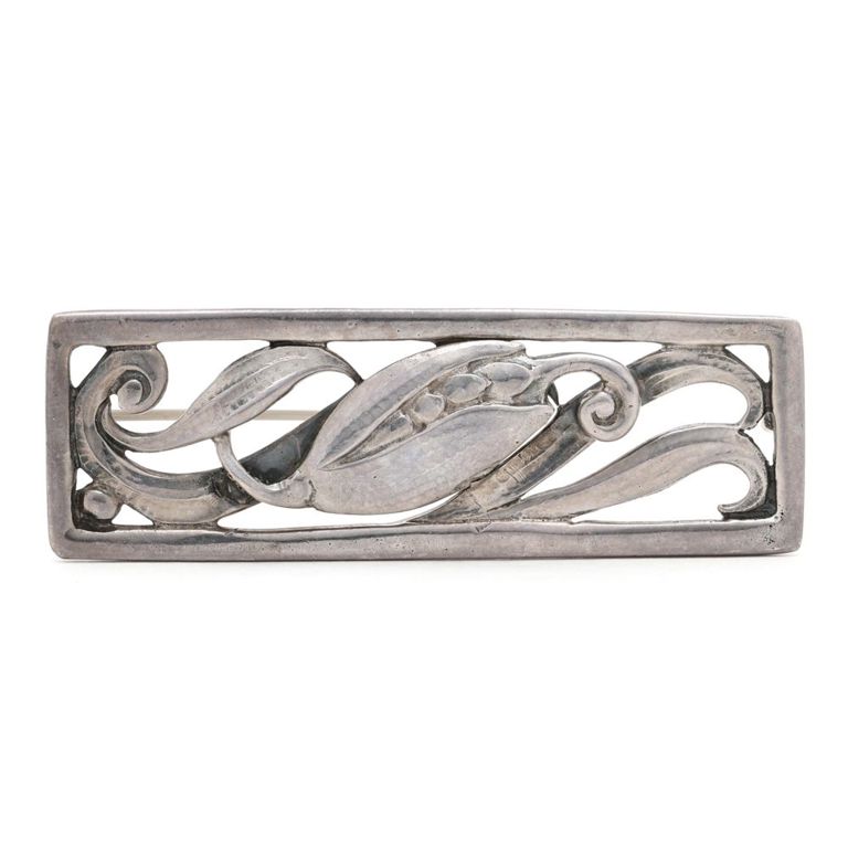 Sterling Silver Foliate Brooch
