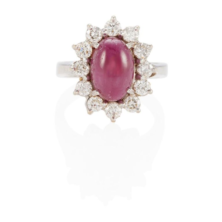 18k Gold Ruby and Diamond Ring