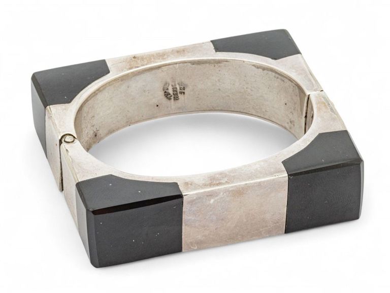 Sterling Silver and Black Onyx Bracelet