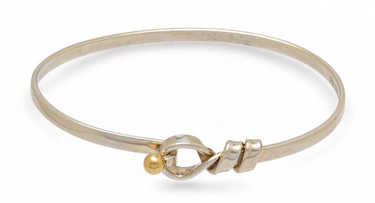 Sterling Silver and 18k Gold Cuff Bracelet