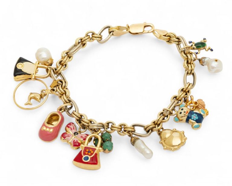 14k Yellow Gold Charm Bracelet