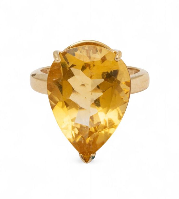 10k Yellow Gold Citrine Cocktail Ring
