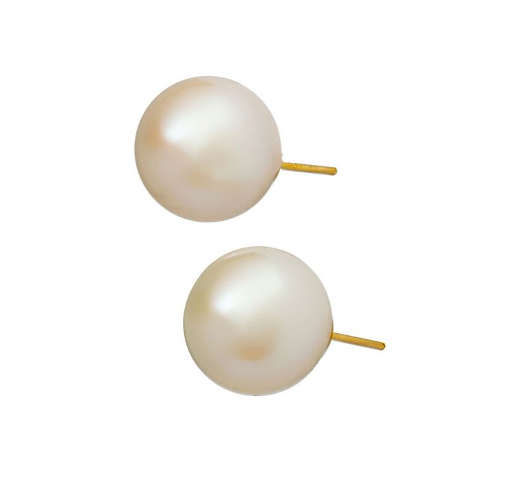 18k Gold South Sea Pearl Stud Earrings
