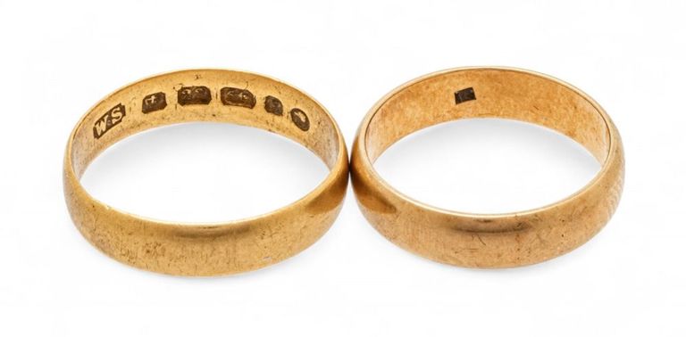 14k and 22k Yellow Gold Ring Bands