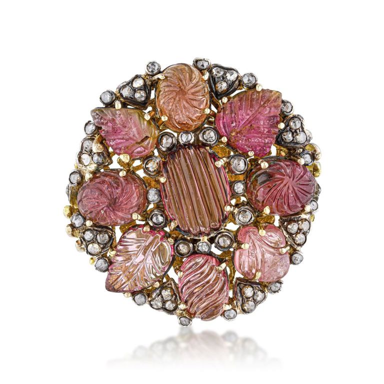 Tourmaline and Diamond Ring