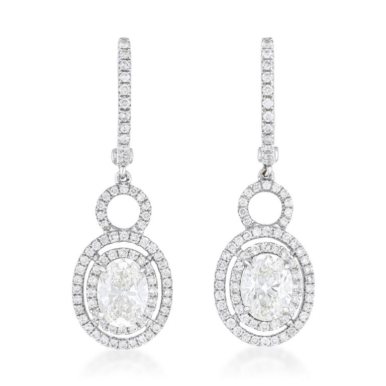 18k White Gold Diamond Earrings