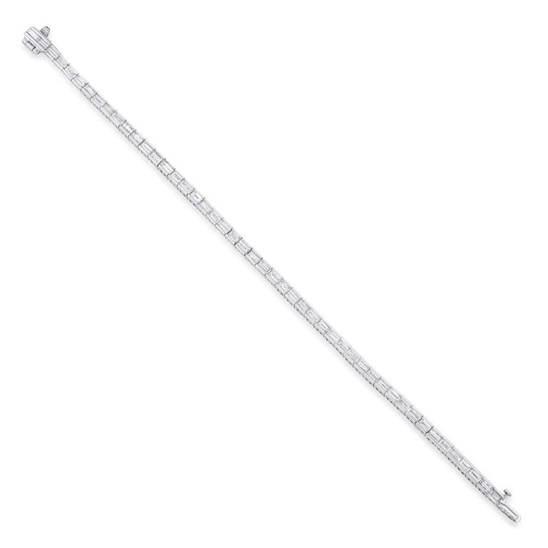 Platinum Diamond Line Bracelet