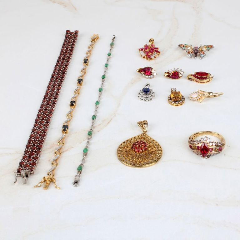 Sterling Silver Gemstone Jewelry Set