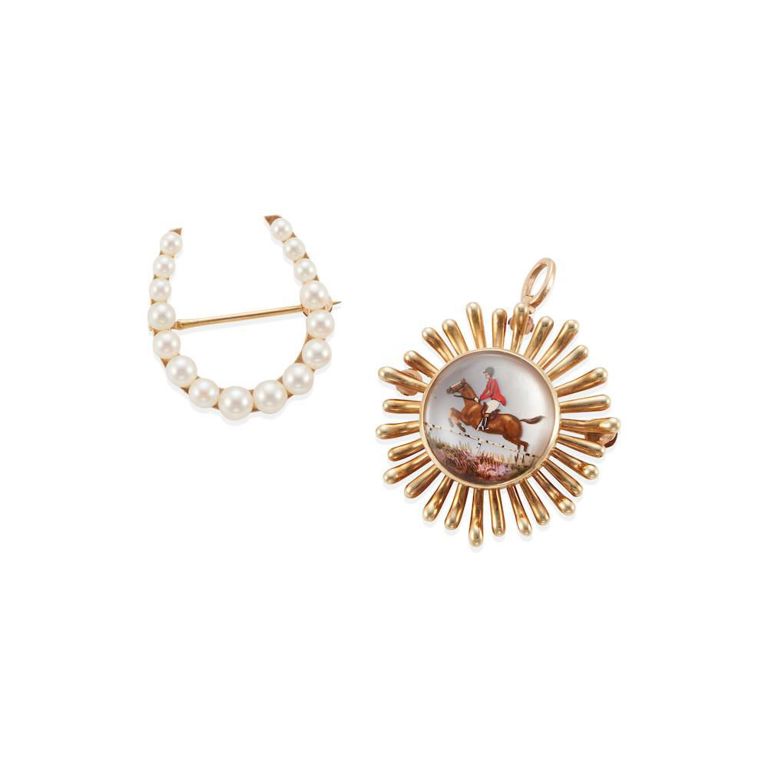 Cultured Pearl and Mother-of-Pearl Brooches