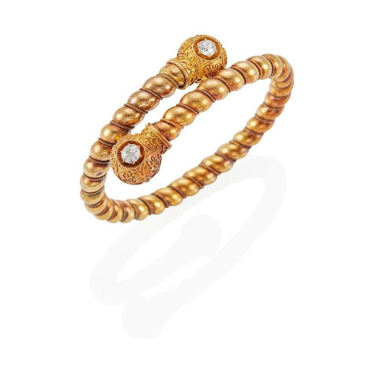 21k Yellow Gold Diamond Bracelet