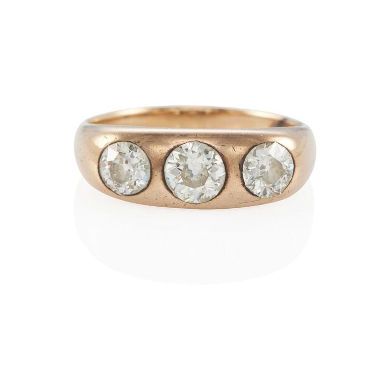 8k Yellow Gold Diamond Ring