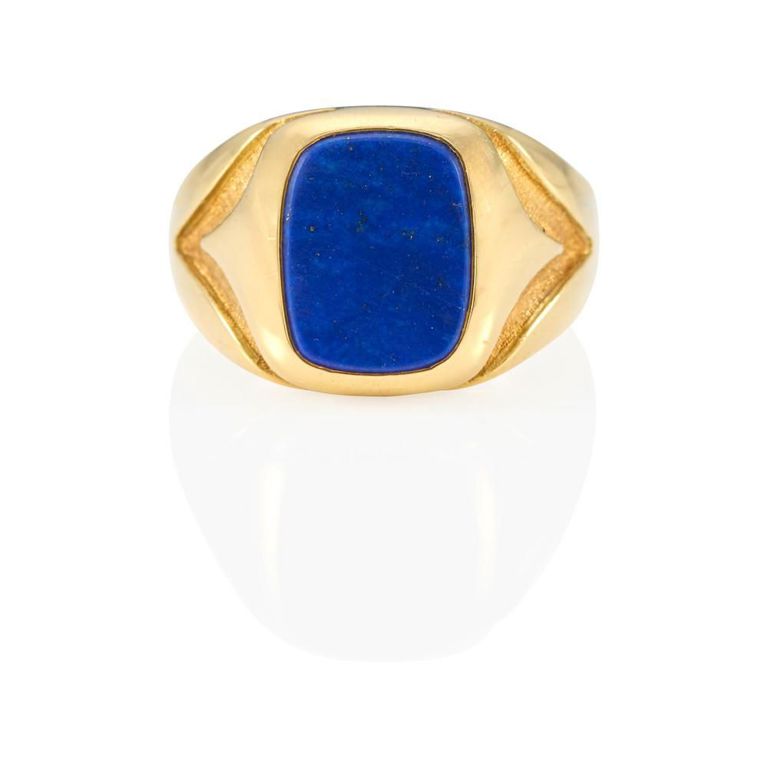 18k Yellow Gold Lapis Lazuli Ring
