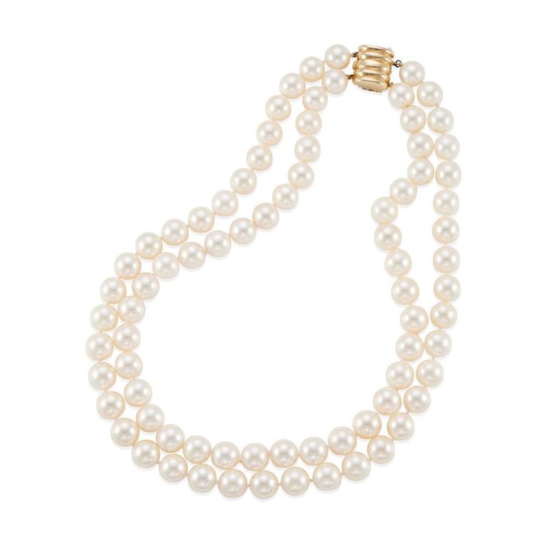14k Yellow Gold Cultured Pearl Necklace