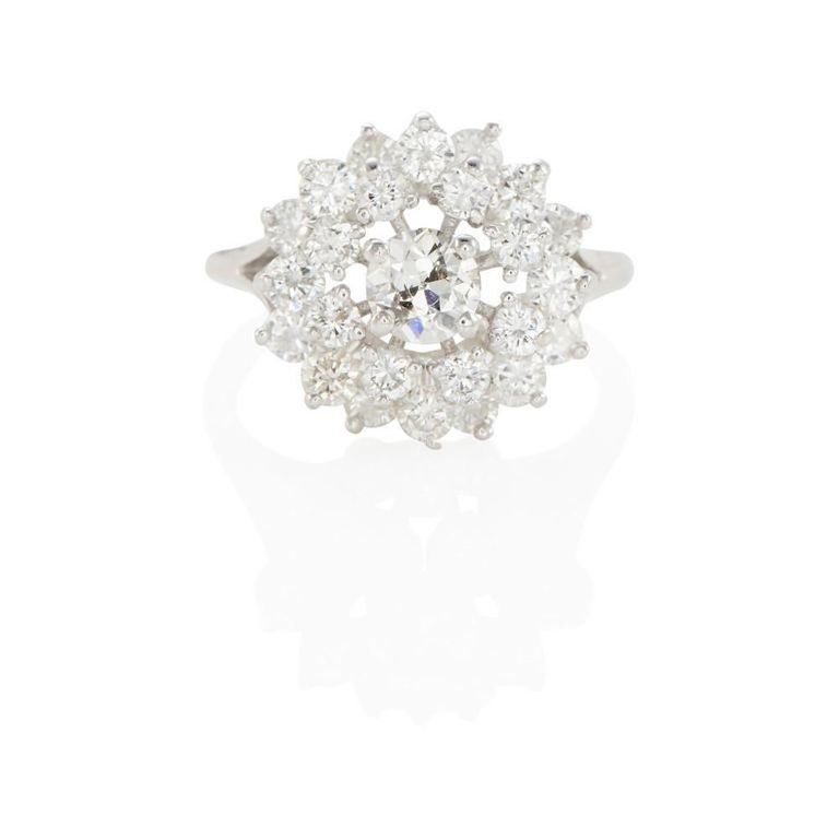 14k White Gold Diamond Ring