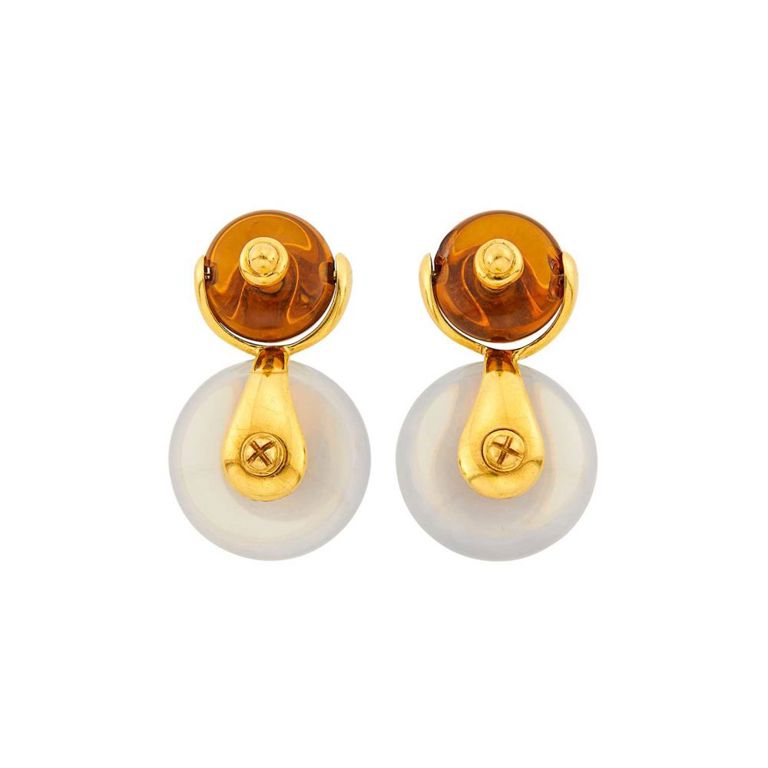 Hardstone and Gem-Set Pendant-Earclips
