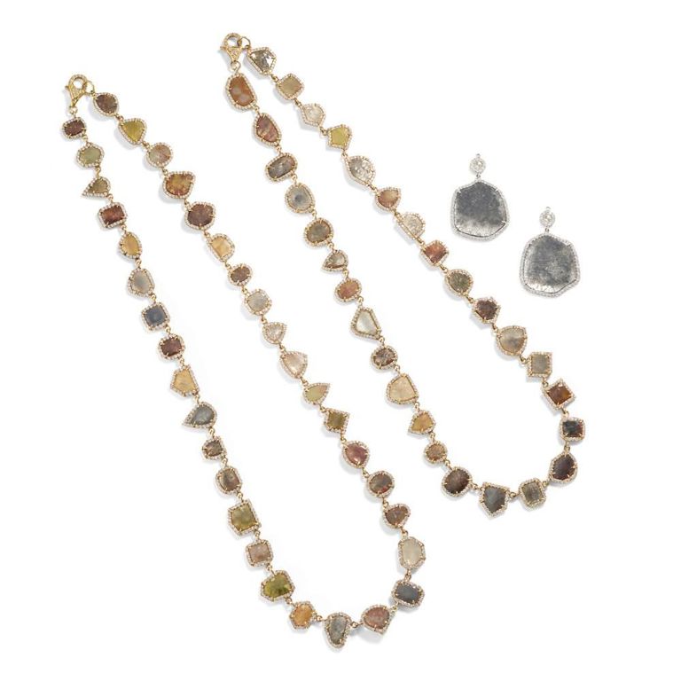Diamond Necklace and Earring Enhancers Set