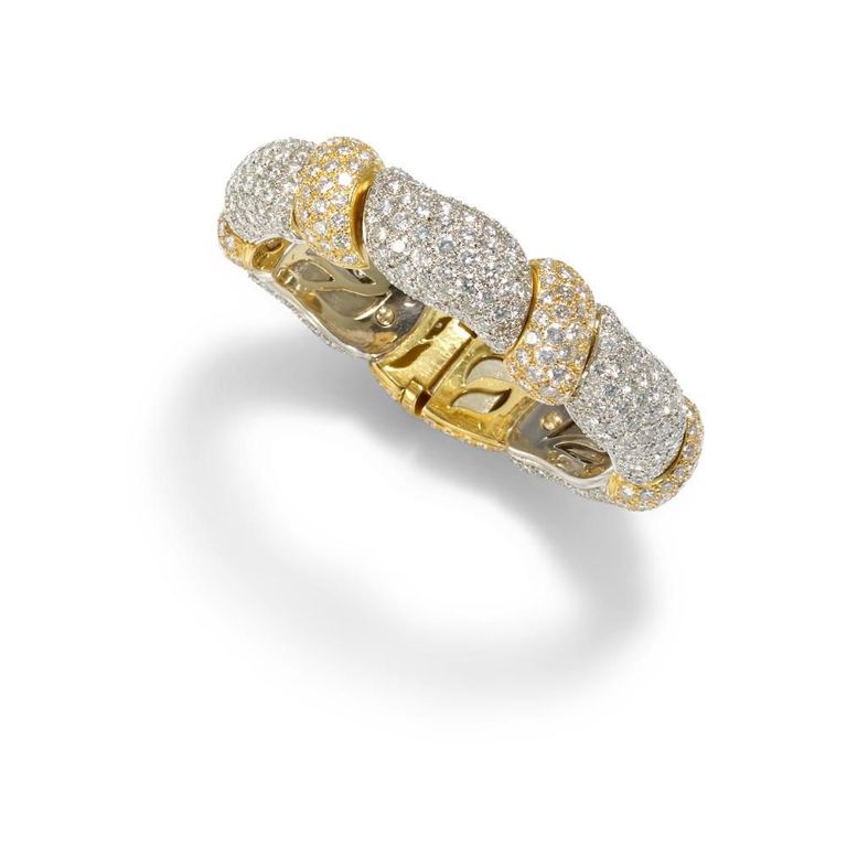 18k Bi-Color Gold Diamond Bracelet