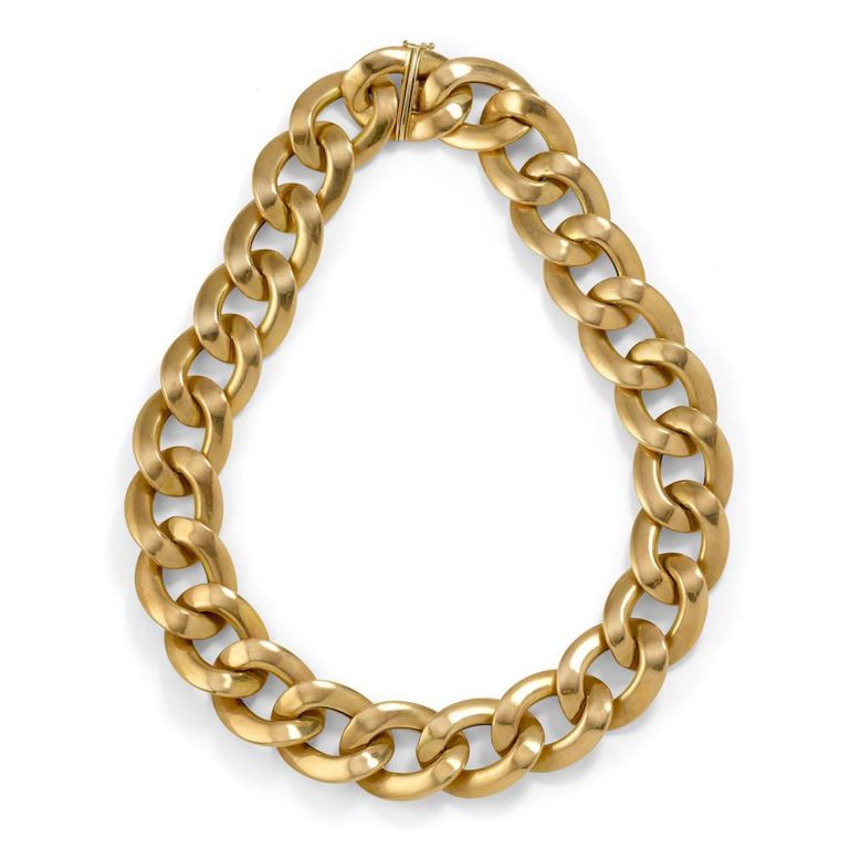14k Gold Curb Link Necklace