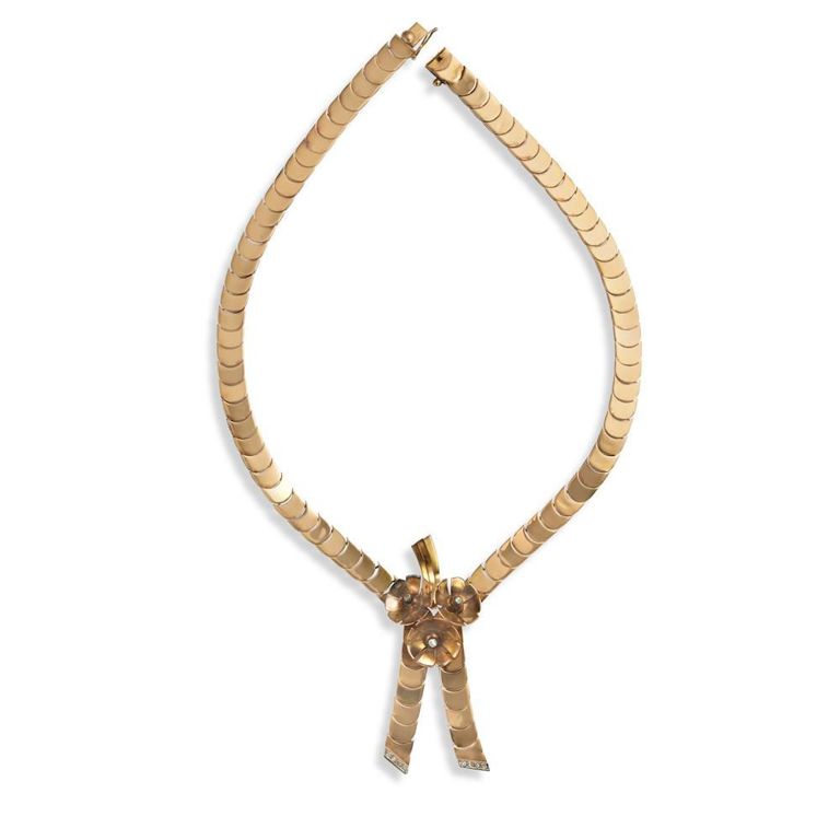 18k Rose Gold and Diamond Necklace