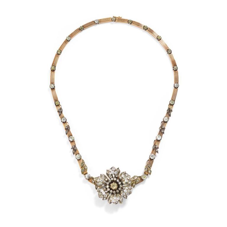 18k Gold and Silver Diamond Convertible Necklace