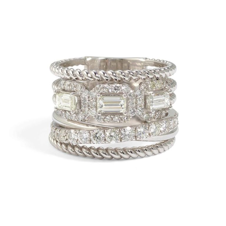 14k White Gold Diamond Ring