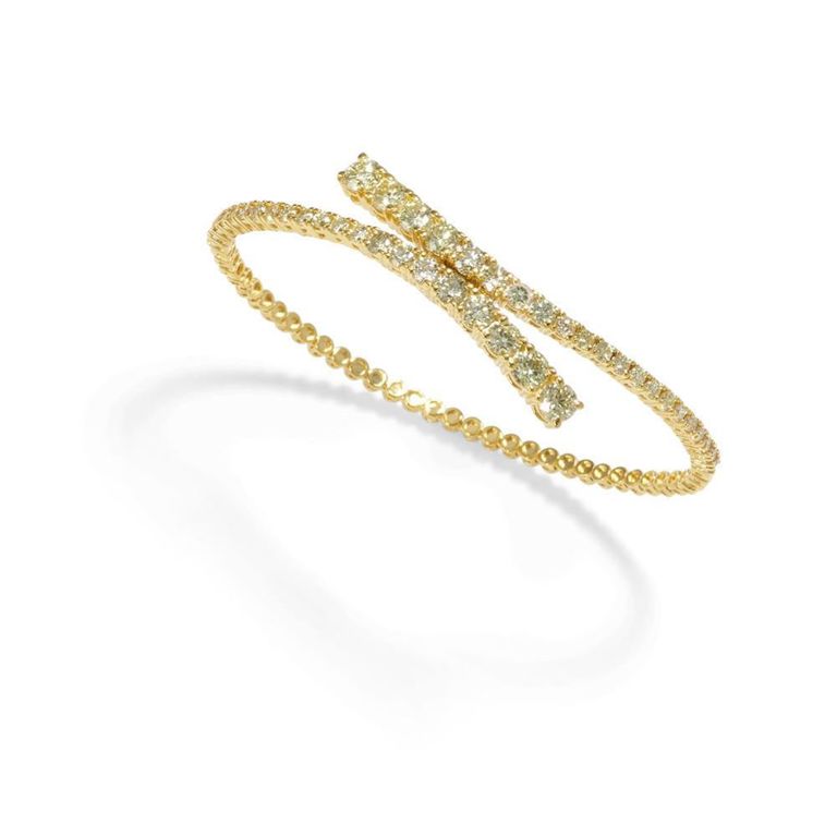 14k Gold Diamond Bypass Bracelet