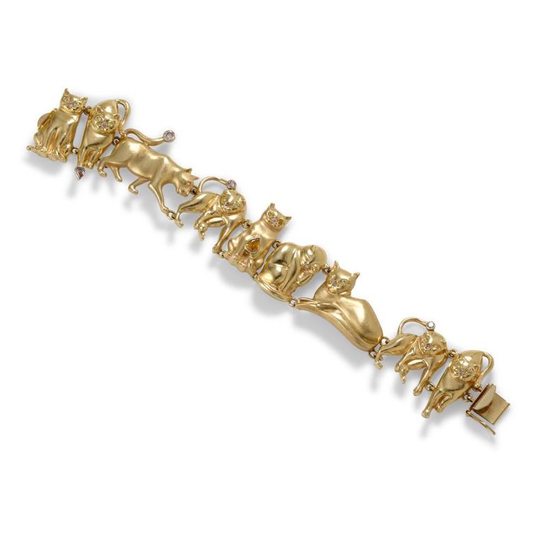 14k Gold Colored Diamond Bracelet