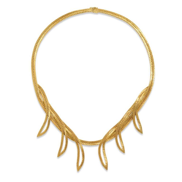 18k Gold Fancy Link Necklace