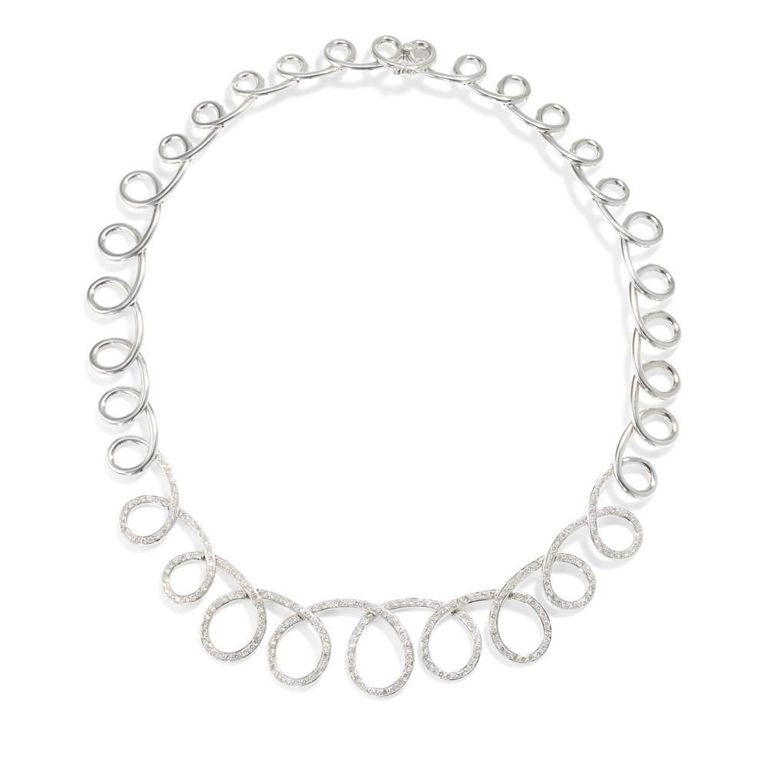 18k White Gold Diamond Necklace