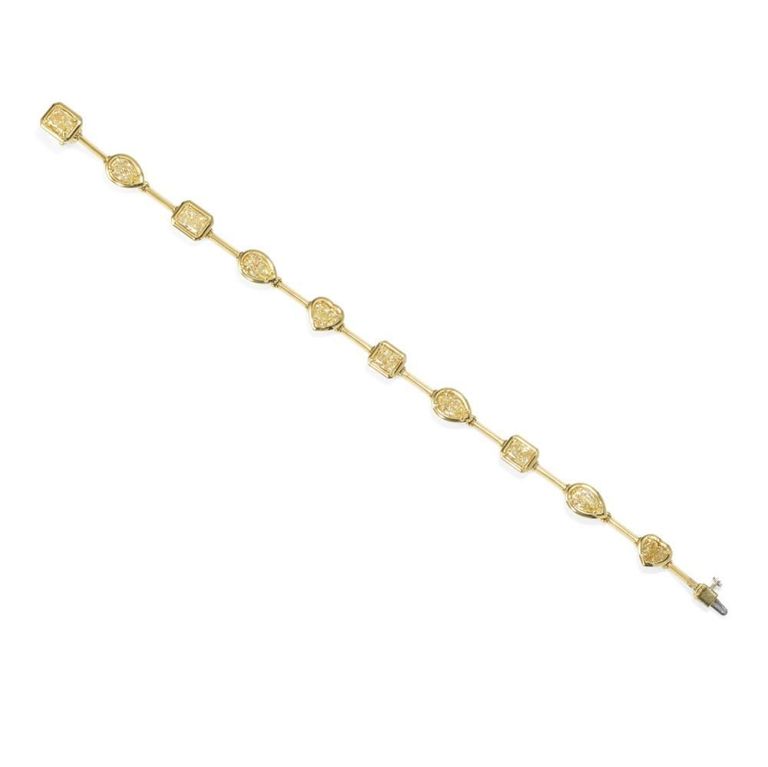 18k Gold Colored Diamond Bracelet