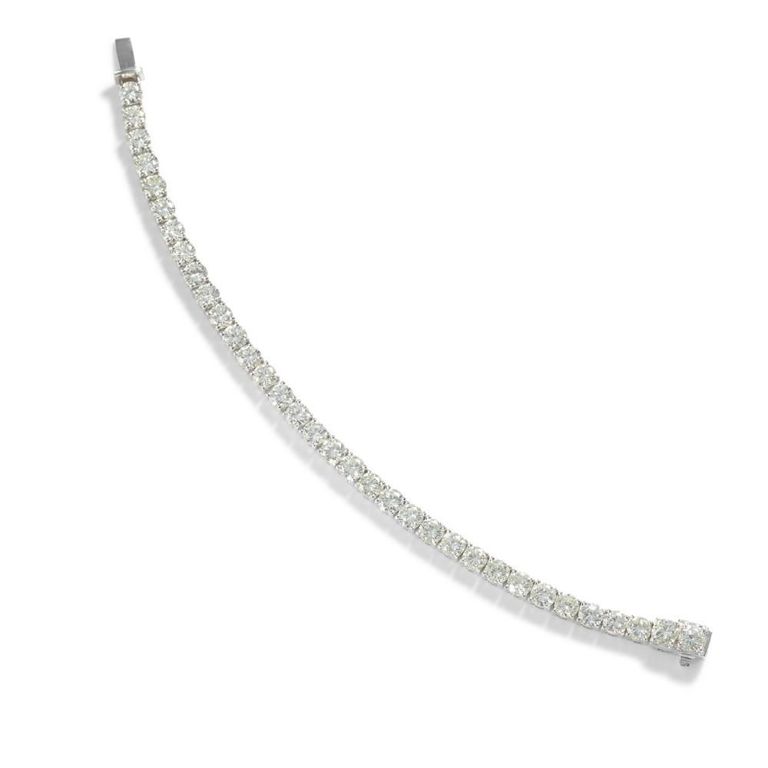 Platinum Diamond Line Bracelet