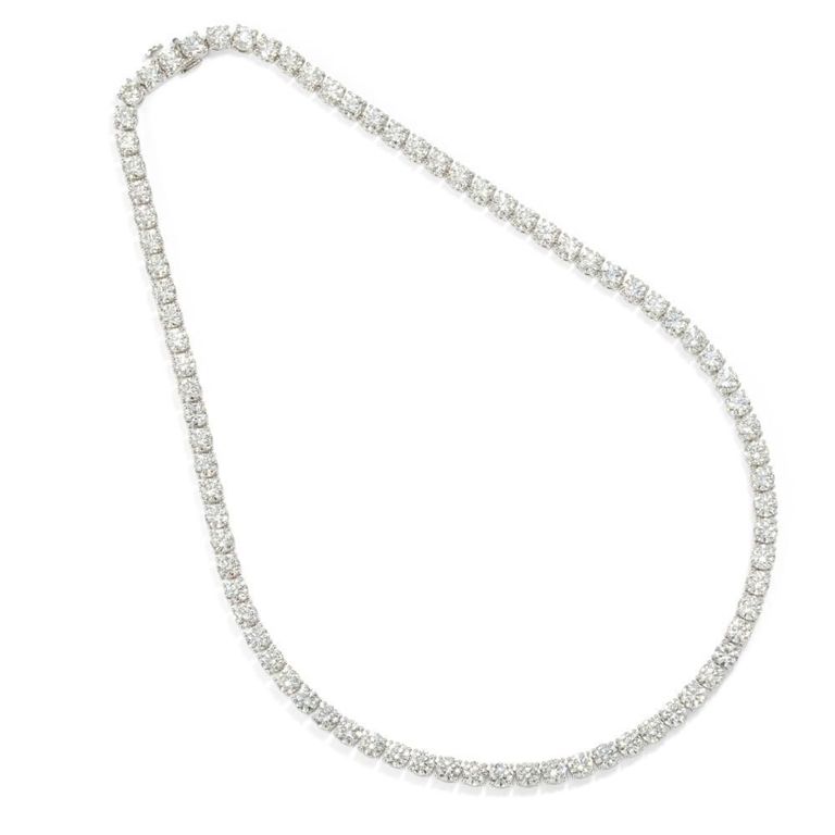 18k White Gold Diamond Necklace