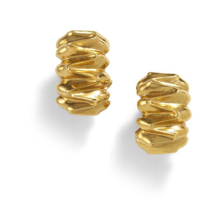 18k Gold Geometric Earclips