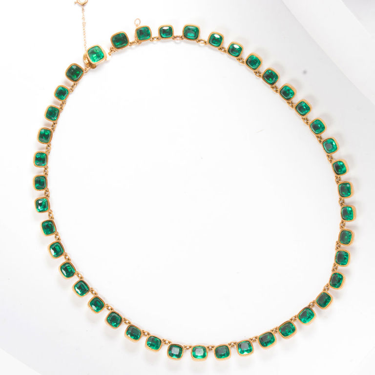 High Karat Gold Paste Necklace and Earrings
