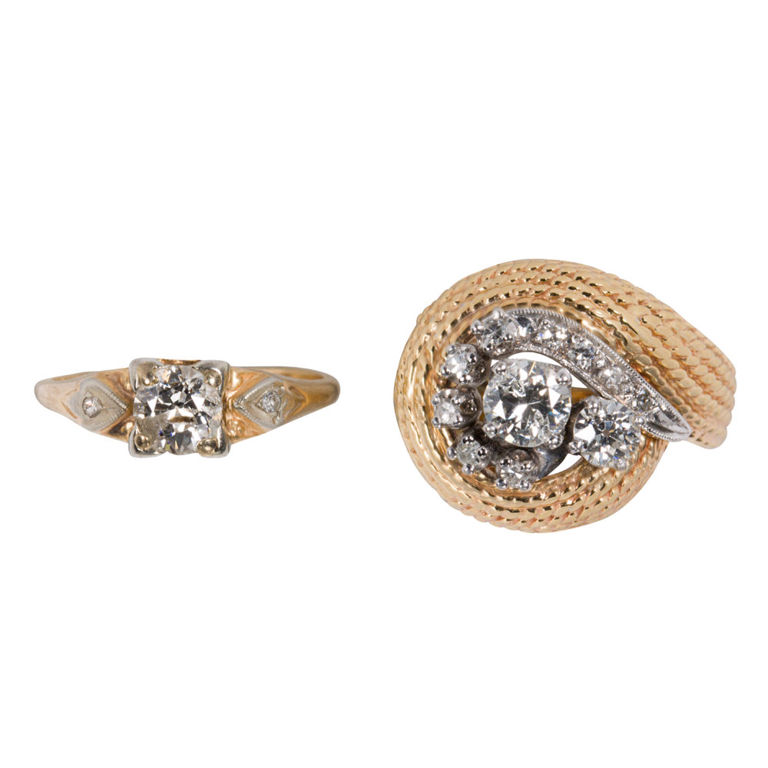 18k Gold Diamond Rings