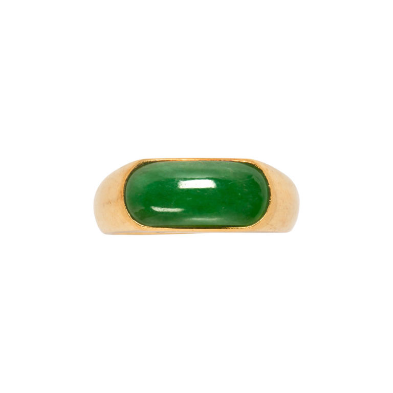 18k Gold Jadeite Jade Ring