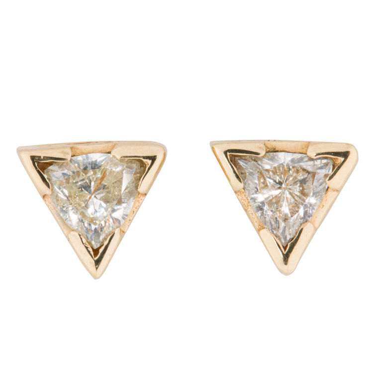14k Gold Diamond Earrings