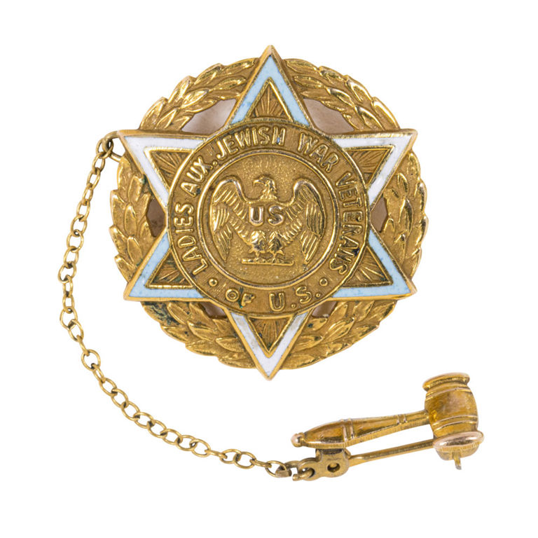 Gold Enamel Brooch