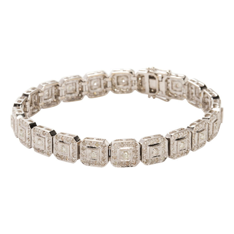 18k White Gold Diamond Bracelet