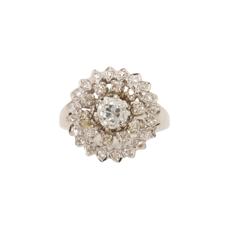 14k White Gold Diamond Ring