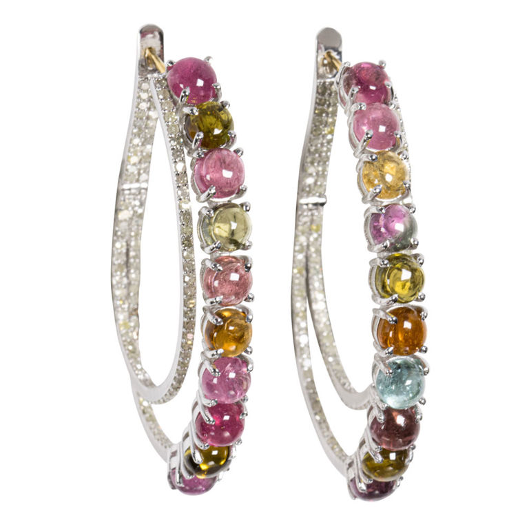 18k Gold Tourmaline Earrings