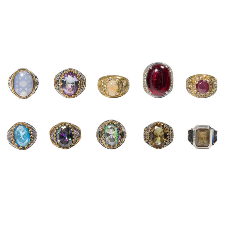Silver Hardstone Rings