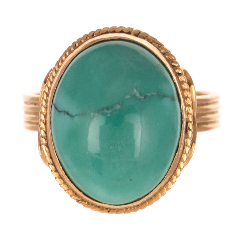 18k Yellow Gold Turquoise Ring