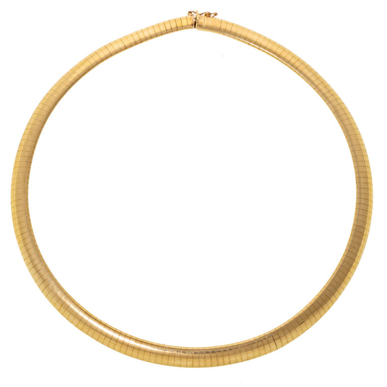 14k Yellow Gold Omega Necklace