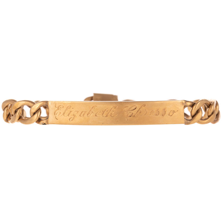 14k Yellow Gold ID Bracelet