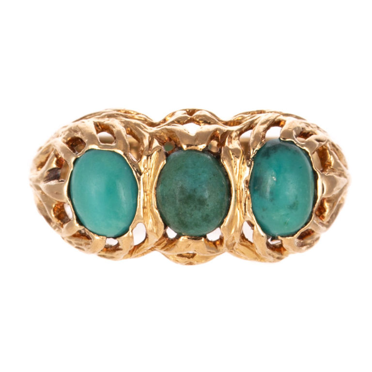 18k Yellow Gold Turquoise Ring