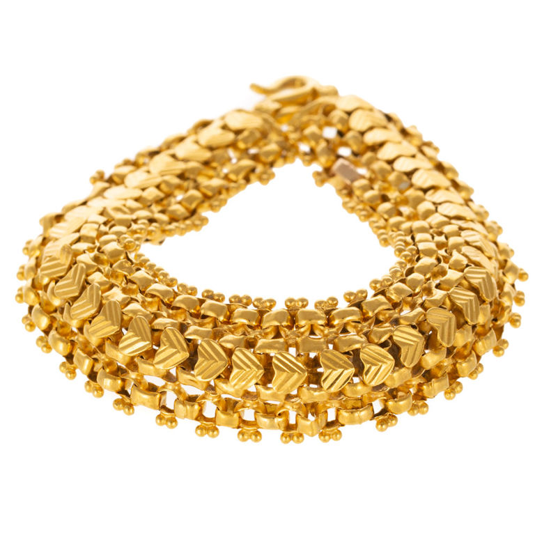21k Yellow Gold Link Bracelet